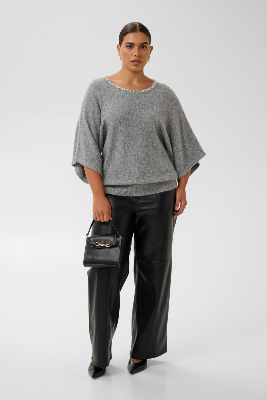 KCbettie Wing Pullover - Grey melange
