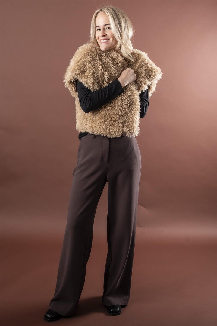 Macy Michelle HighWaist Wide Pant Long - Hot Fudge