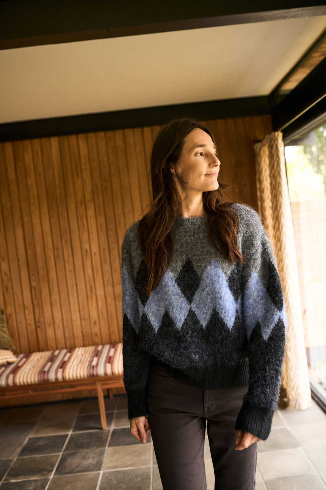 PZESTEL PULLOVER - GREY MELANGE &amp; BLUE