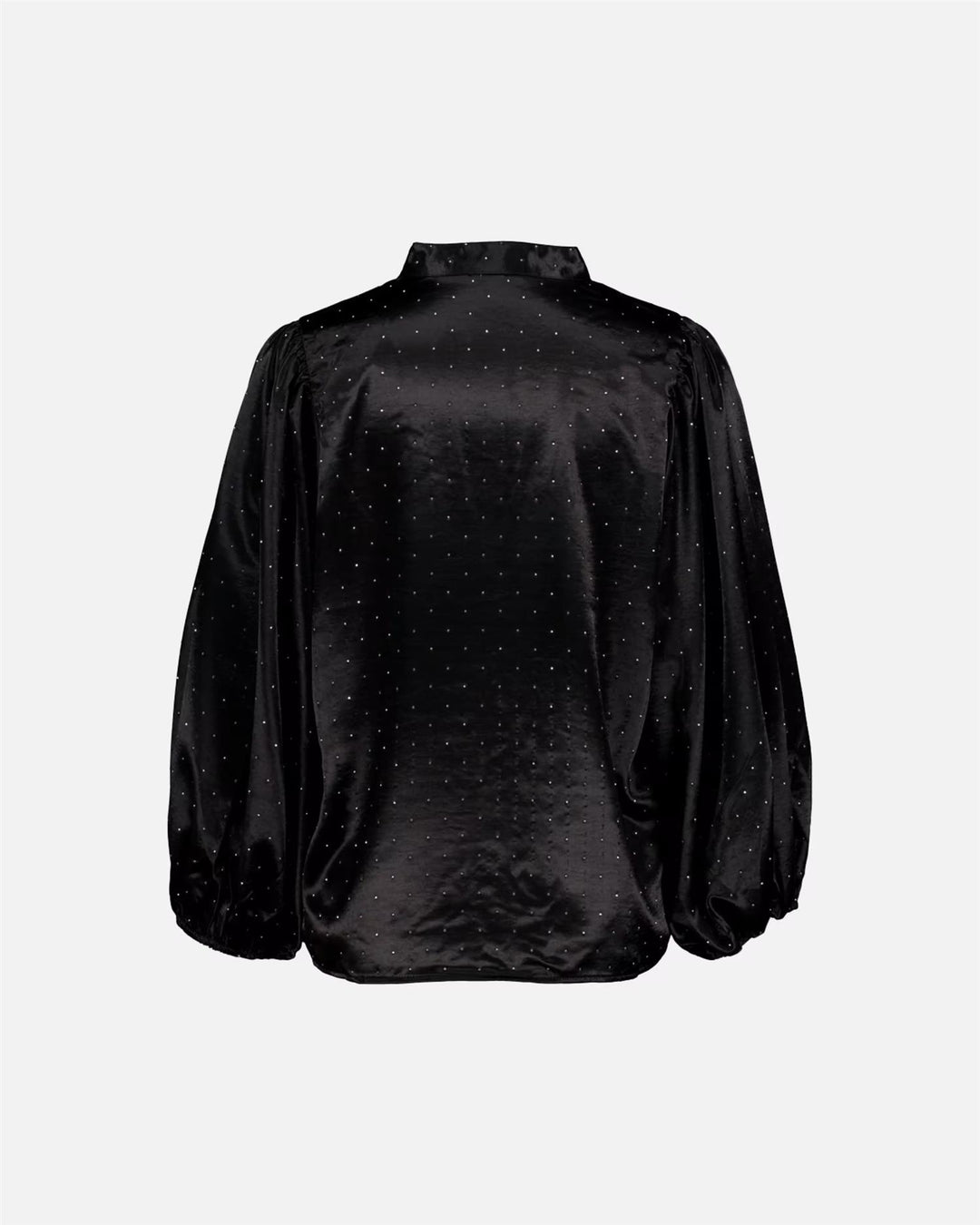 Nelly Heavy Satin Blouse - Black