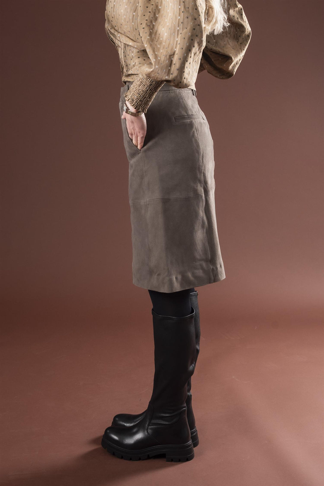 CARNIKA SKIRT - Sandy Grey