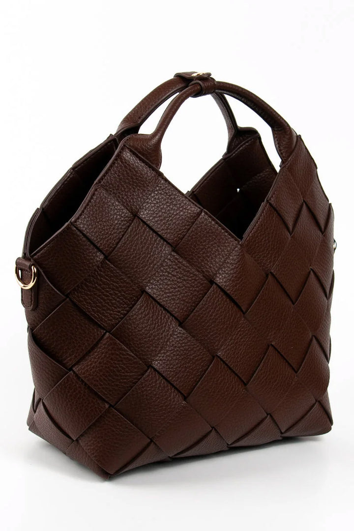 Mina Flettet Shopper - brun