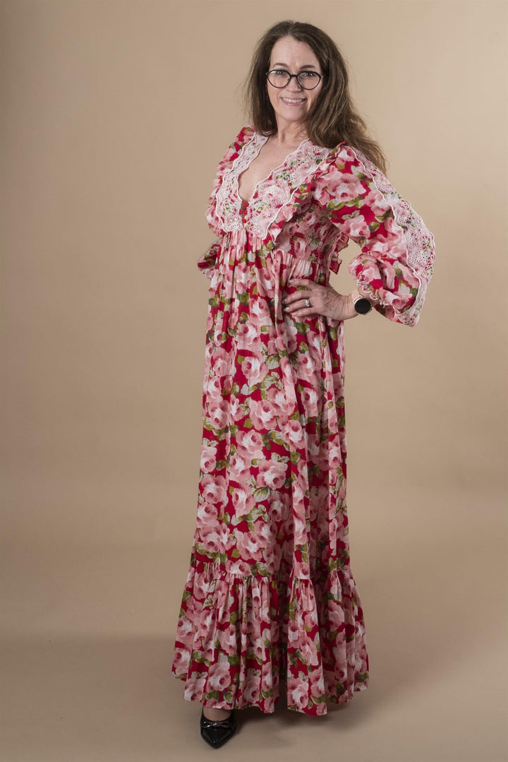Cotton Slub Maxi Dress - Romance
