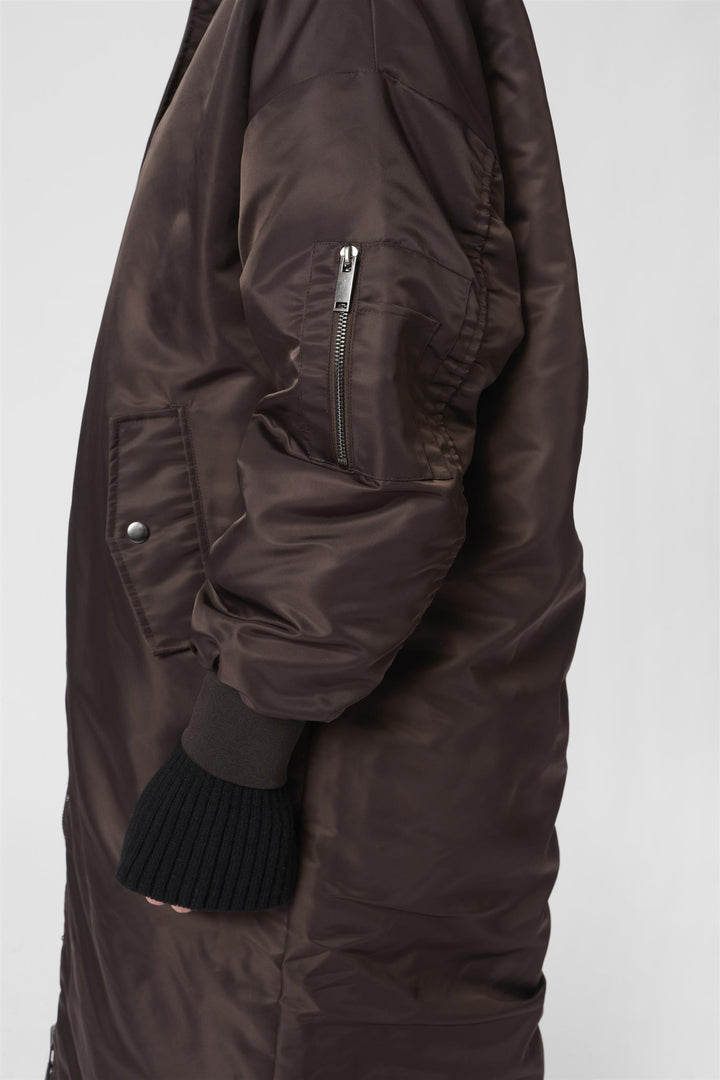 Helga Reversable Long Jacket - Espresso