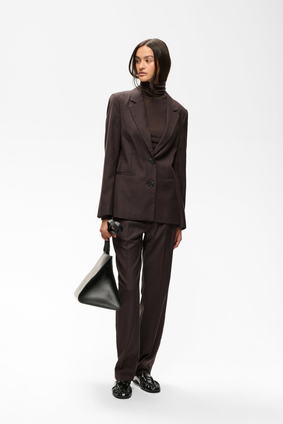 CADIE MEL CORE TAPERED PANT - Chocolate Brown Melange