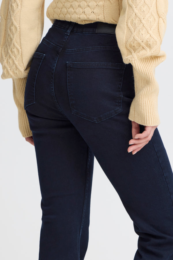 PZBECCA Ultra HighWaist Bootcut Leg - Blue Black Denim
