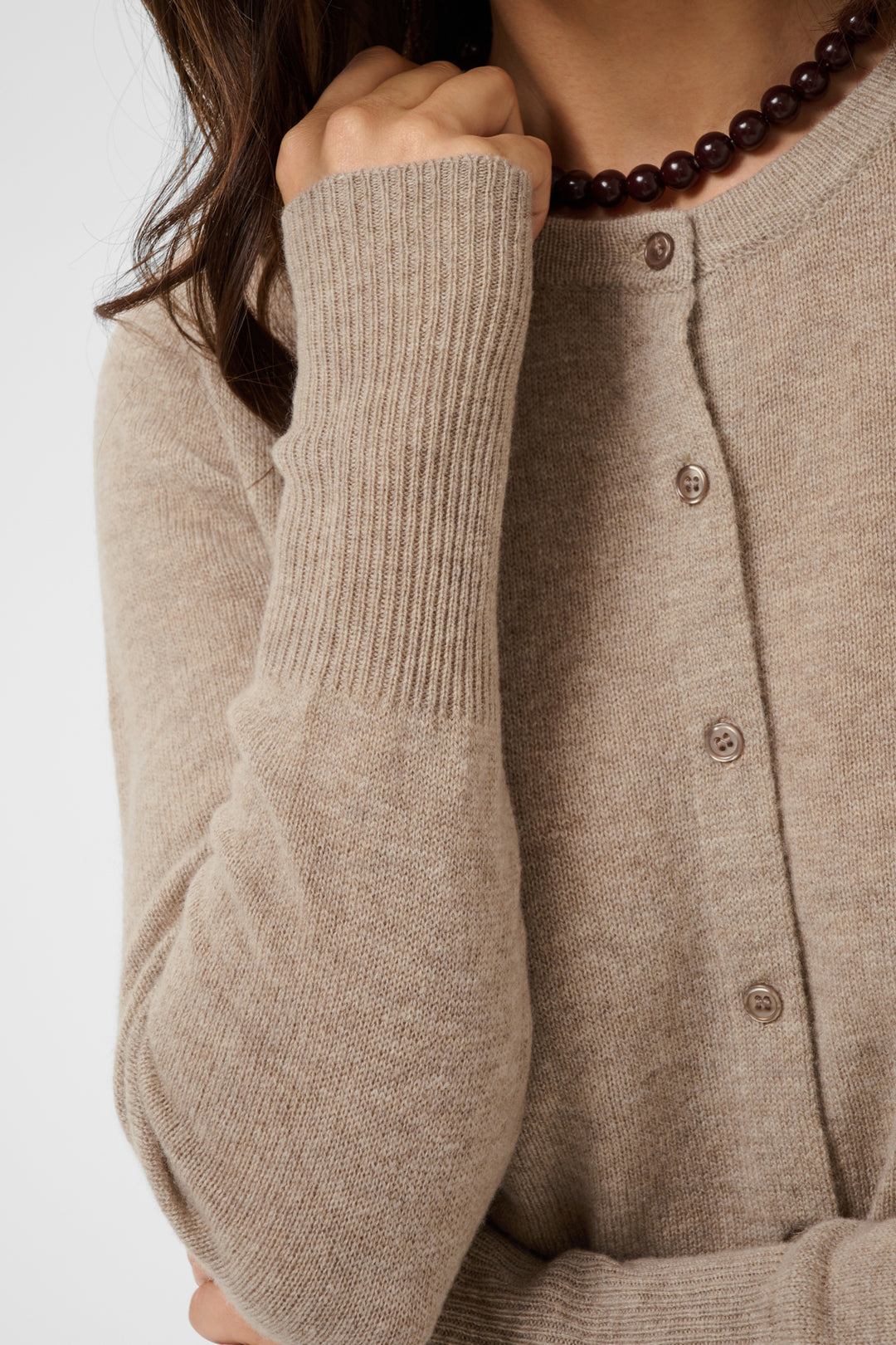 KAcashie Cardigan - Beige melange