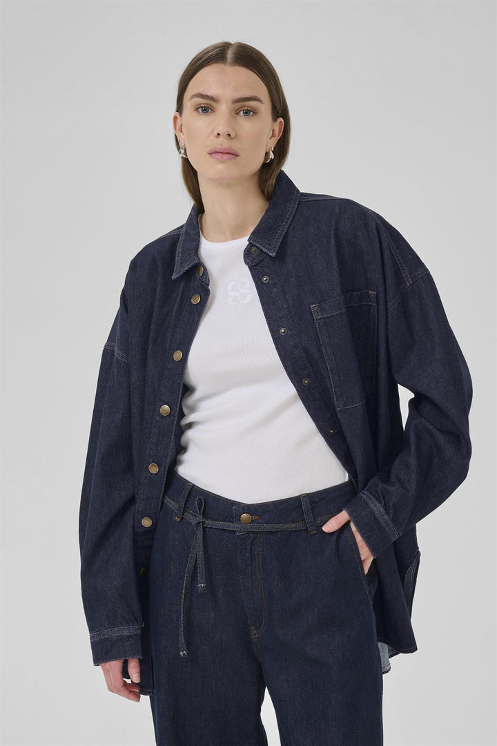 Malo 143 Shirt - Dark Blue Un-Wash
