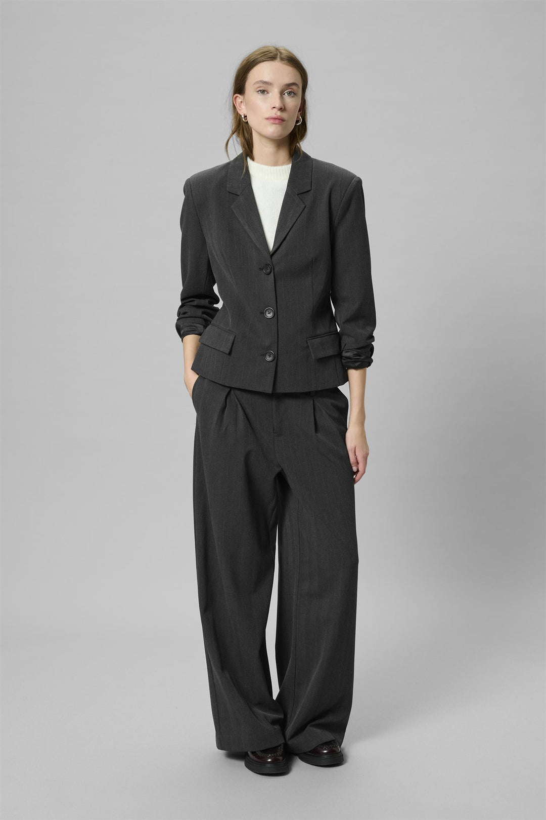 Luna Shaped Blazer - Asphalt