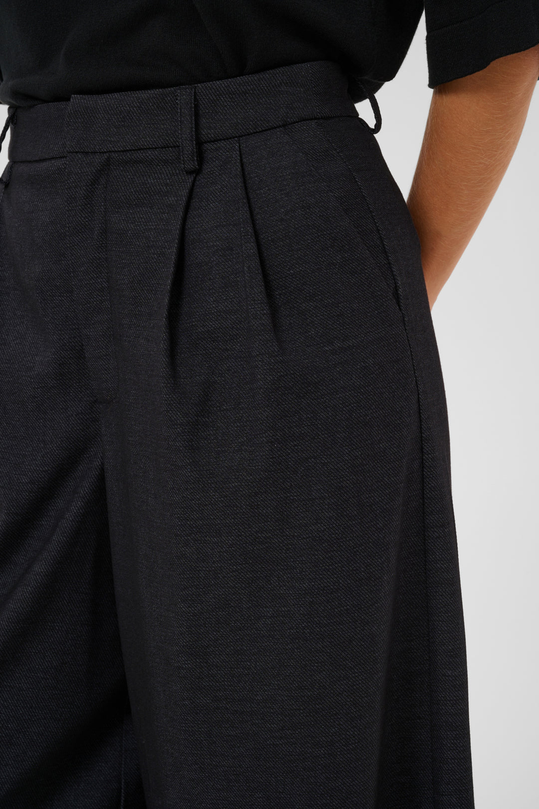KAgabby Culotte Pants - Dark Grey Melange