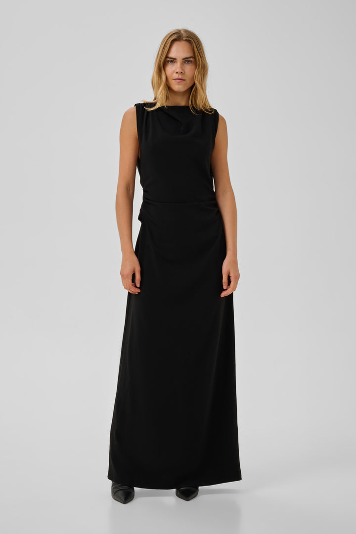 Mille Waterfall Dress - Black