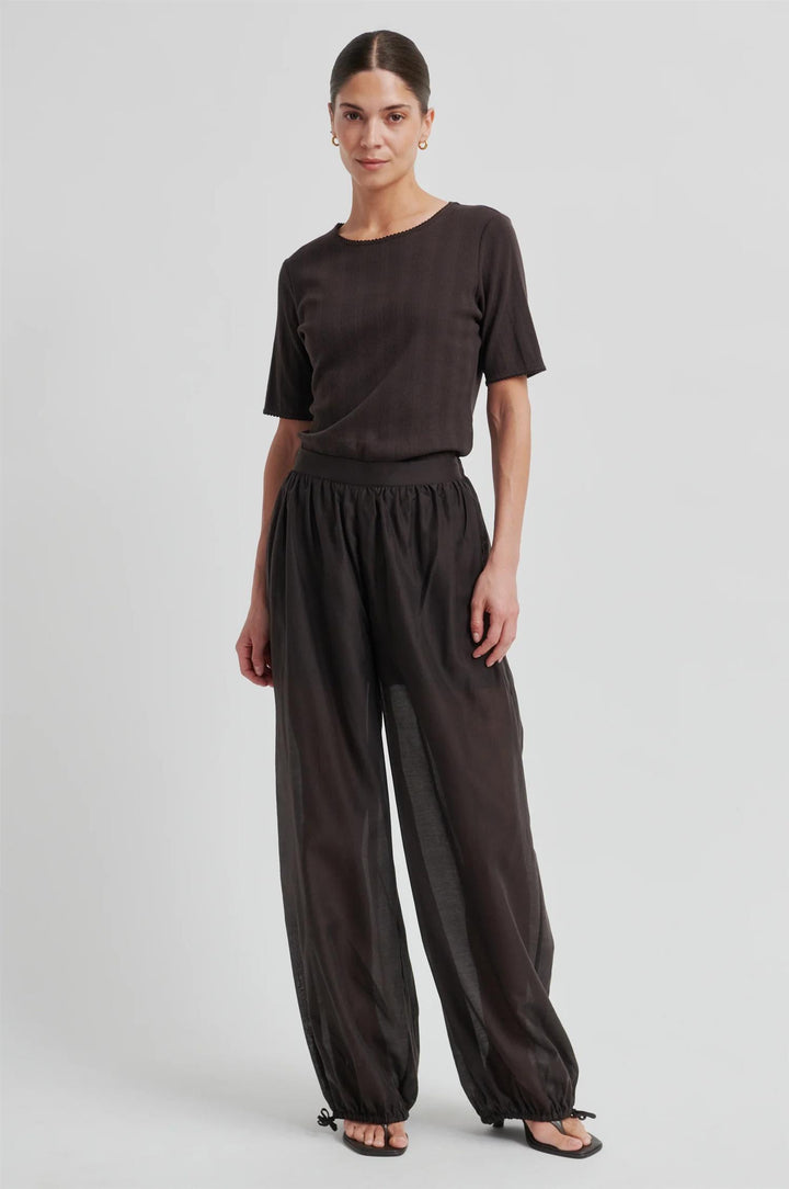 Rosia Shirt Sleeve Tee - Chocolate Torte