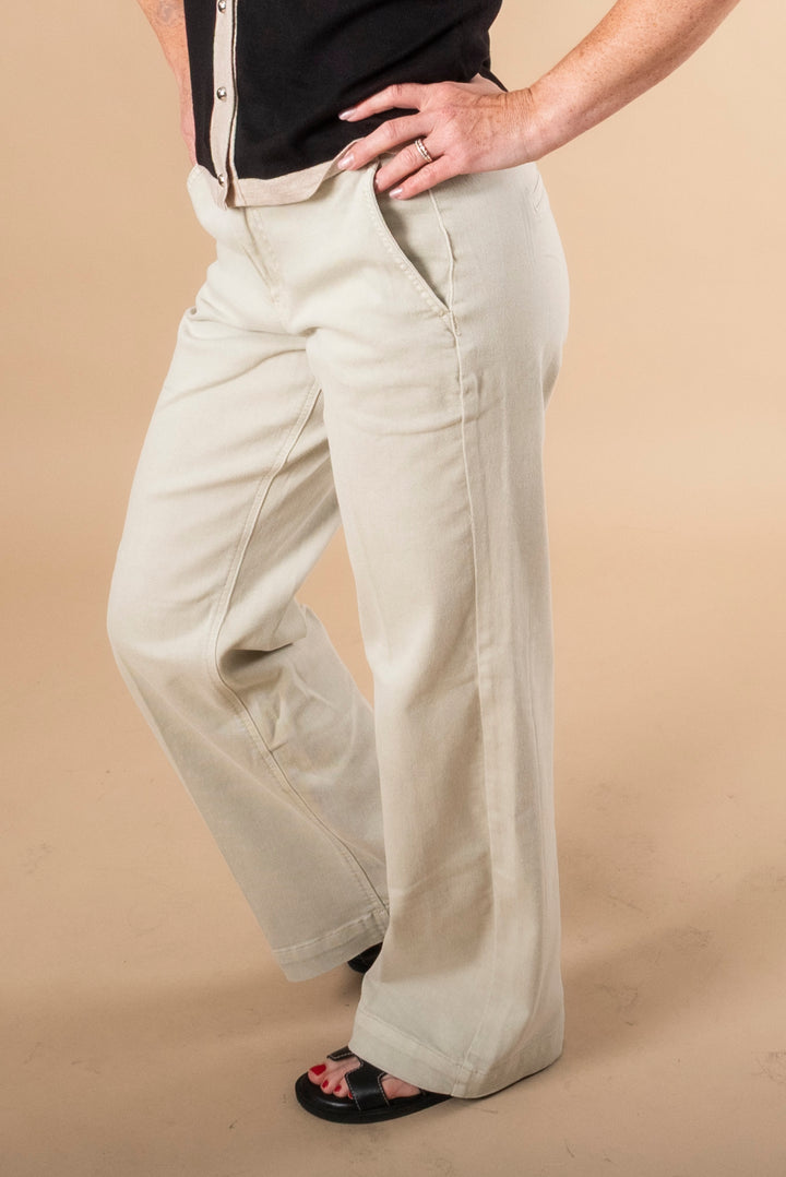 Lara 149 Pant Wide - Oatmeal