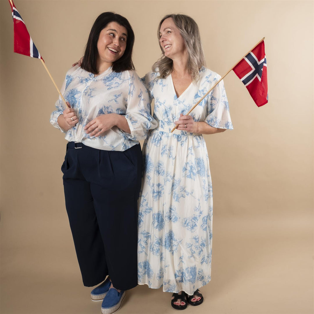 Evangelina Dress - Blue Flower