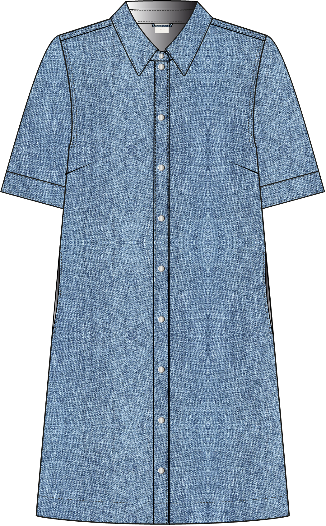 KCjada Dress - Medium Blue Chambray