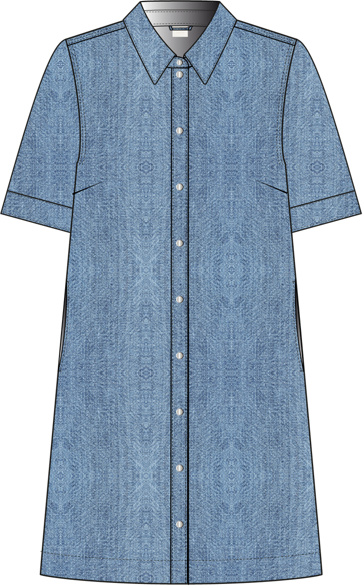 KCjada Dress - Medium Blue Chambray