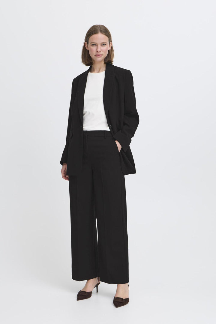 BYDANTA WIDE LEG PANT 2 CROP - BLack