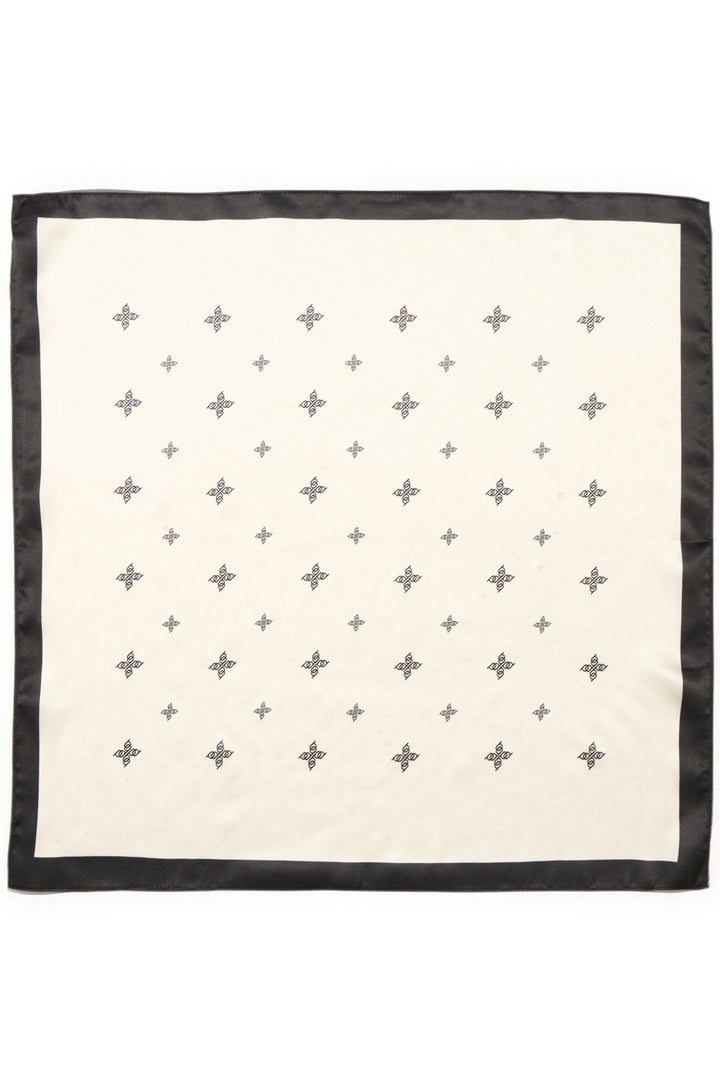 BYWIOLETTA LOGO SCARF -BIRCH/BLACK LOGO - BIRCH/BLACK LOGO