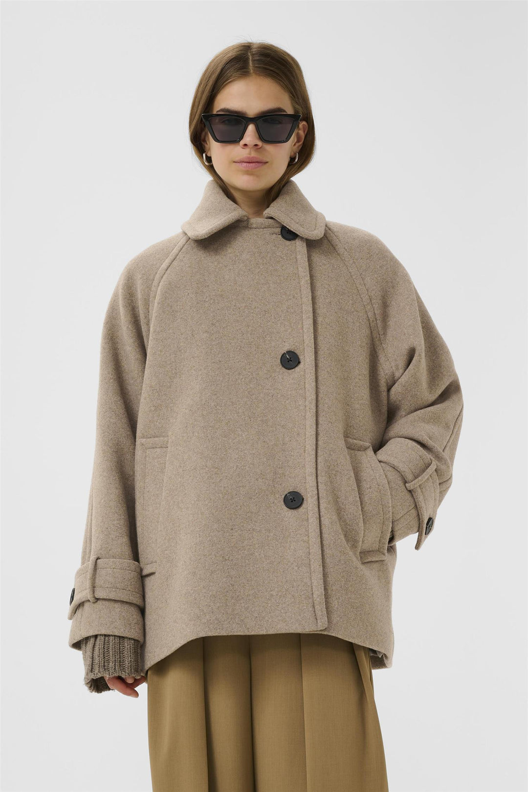 Thora Minona Coat R - Sandy Grey Melange