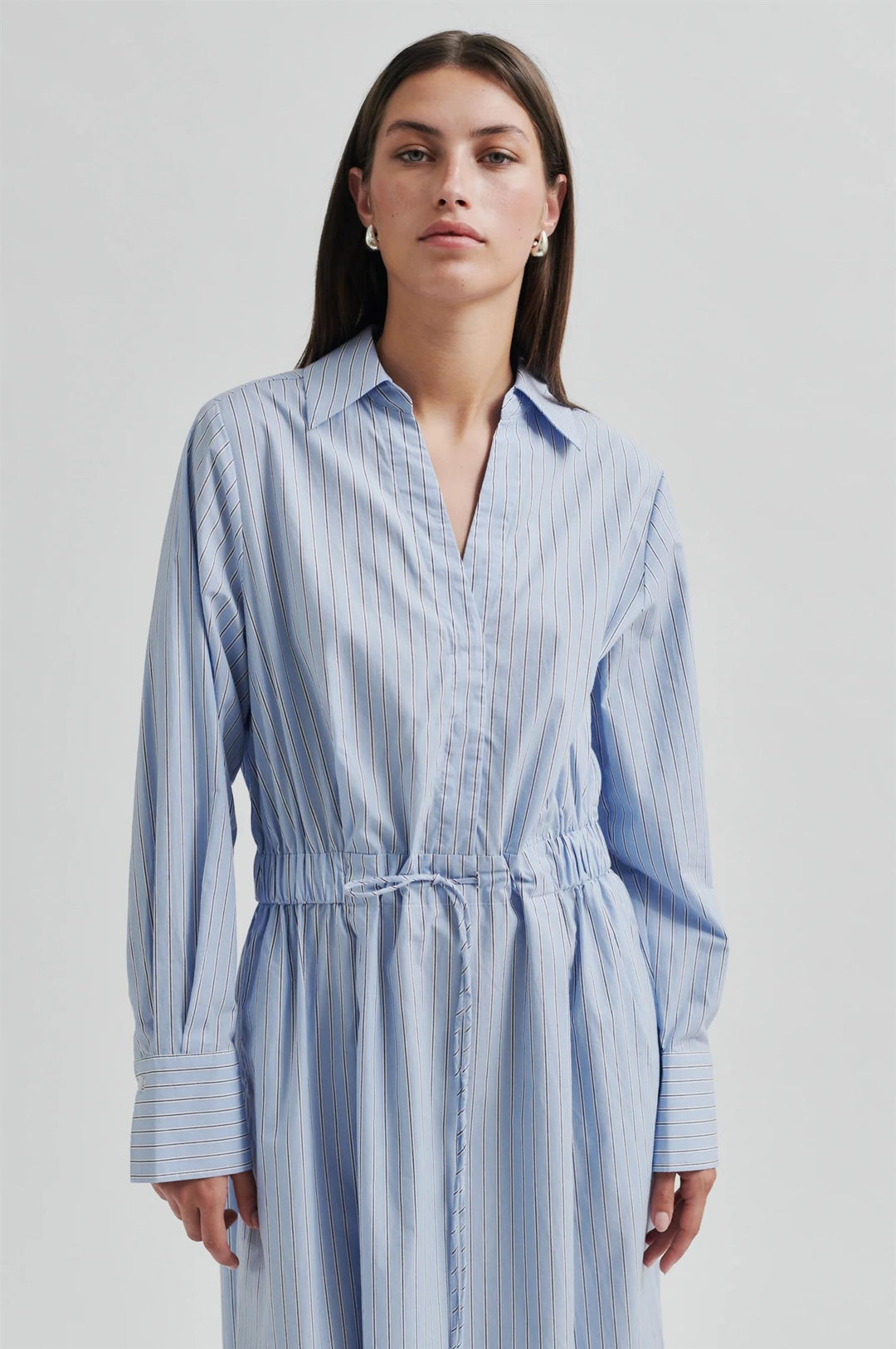 Alanis Dress - Light Blue Stripe