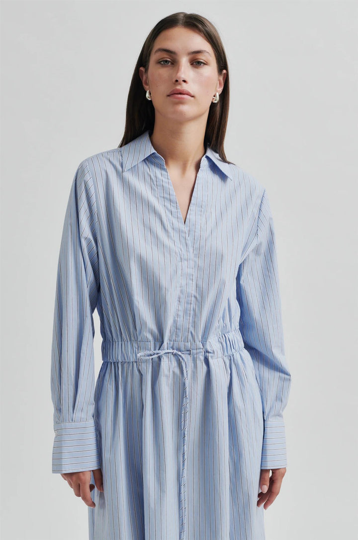Alanis Dress - Light Blue Stripe