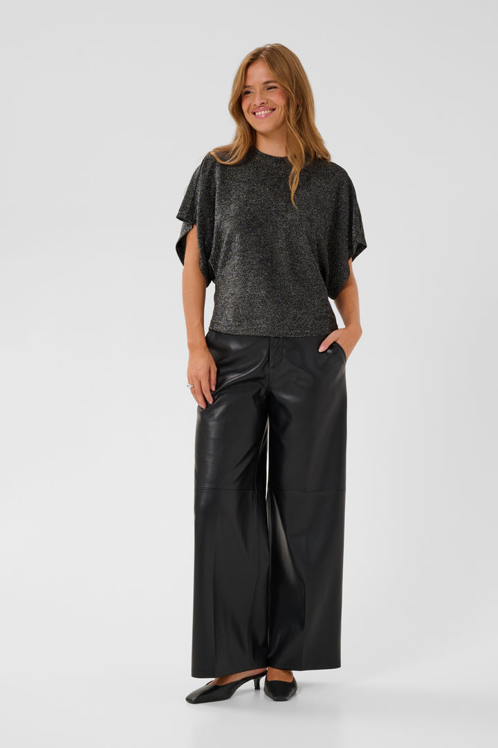KArebecca T-Shirt - Silver black glitter