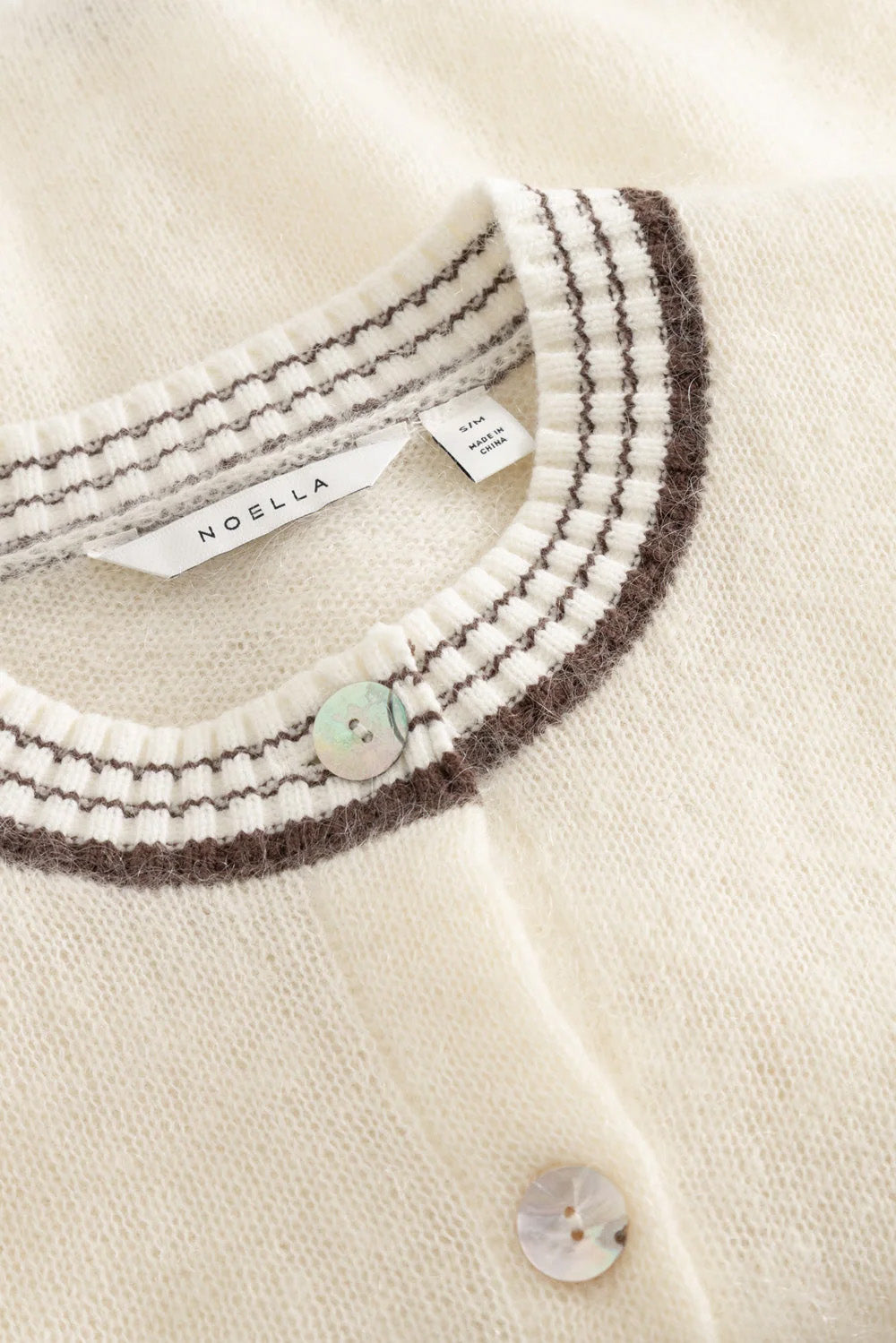 Nattie Knit Cardigan - Ivory Brown