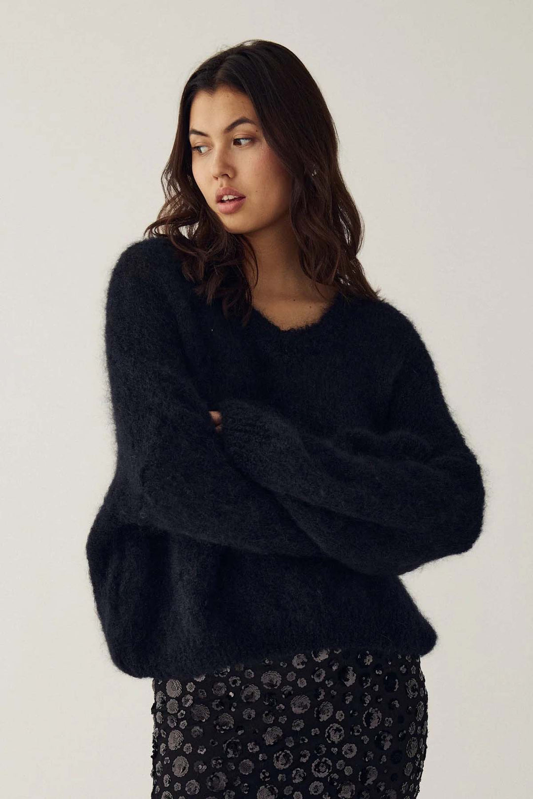 Laia Knit Pullover - Black