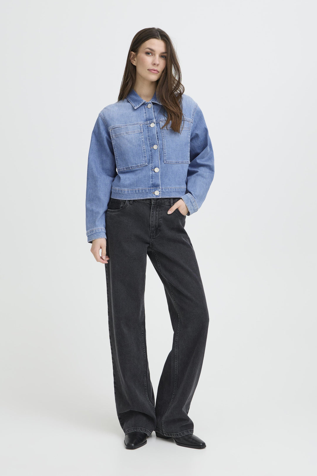 PZANNI JACKET - Medium blue denim