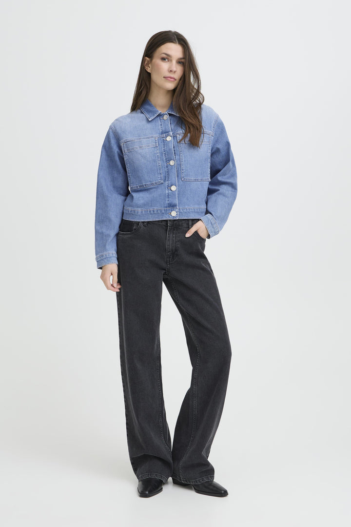 PZANNI JACKET - Medium blue denim