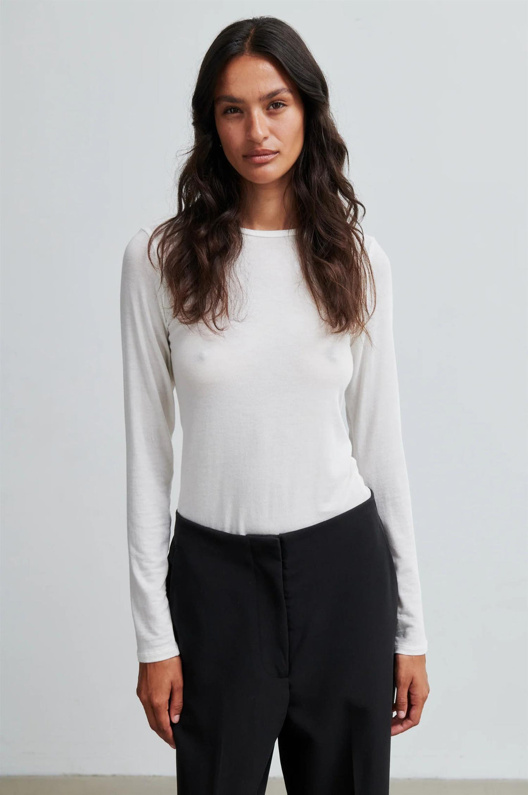 Matima O-Neck Long Sleeve Tee - Off White