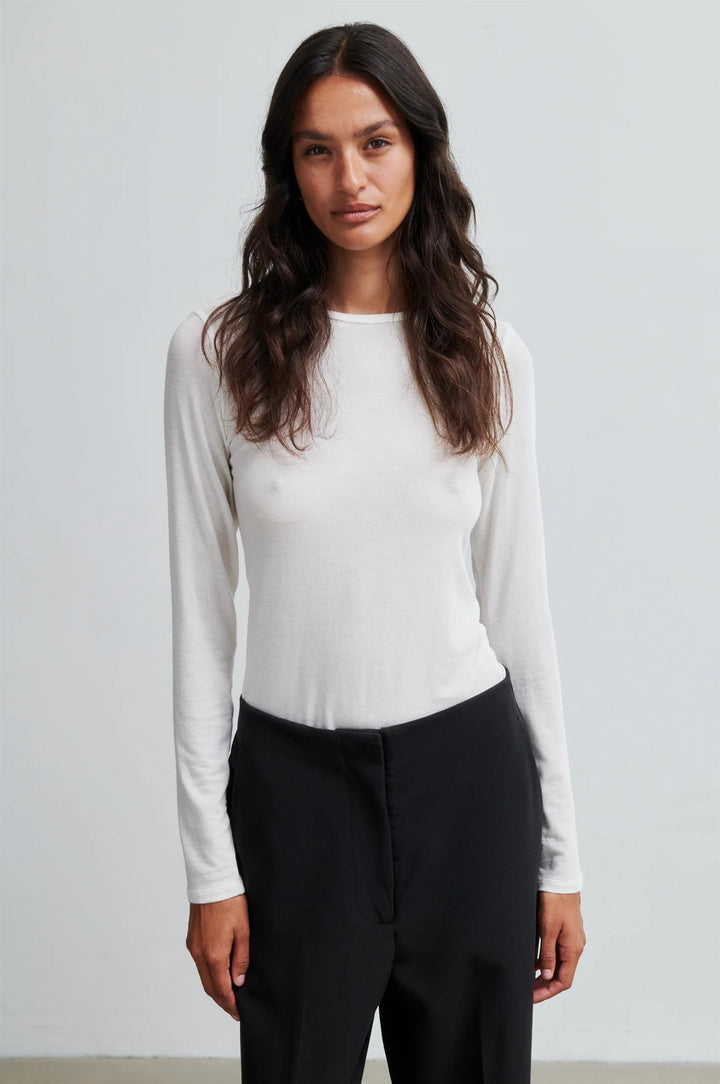 Matima O-Neck Long Sleeve Tee - Off White