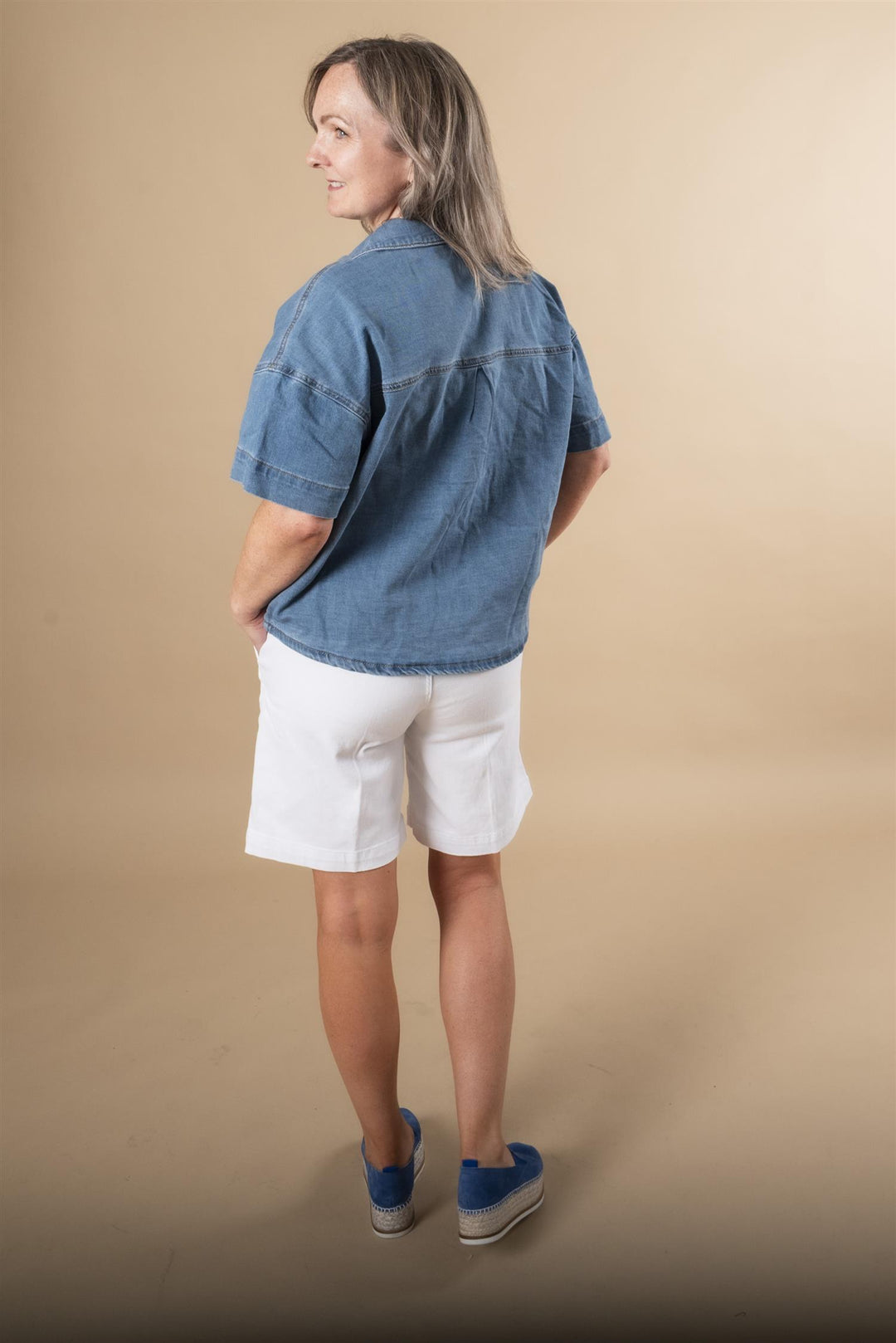 Linn 115 Boxy Shirt - Medium Blue Wash