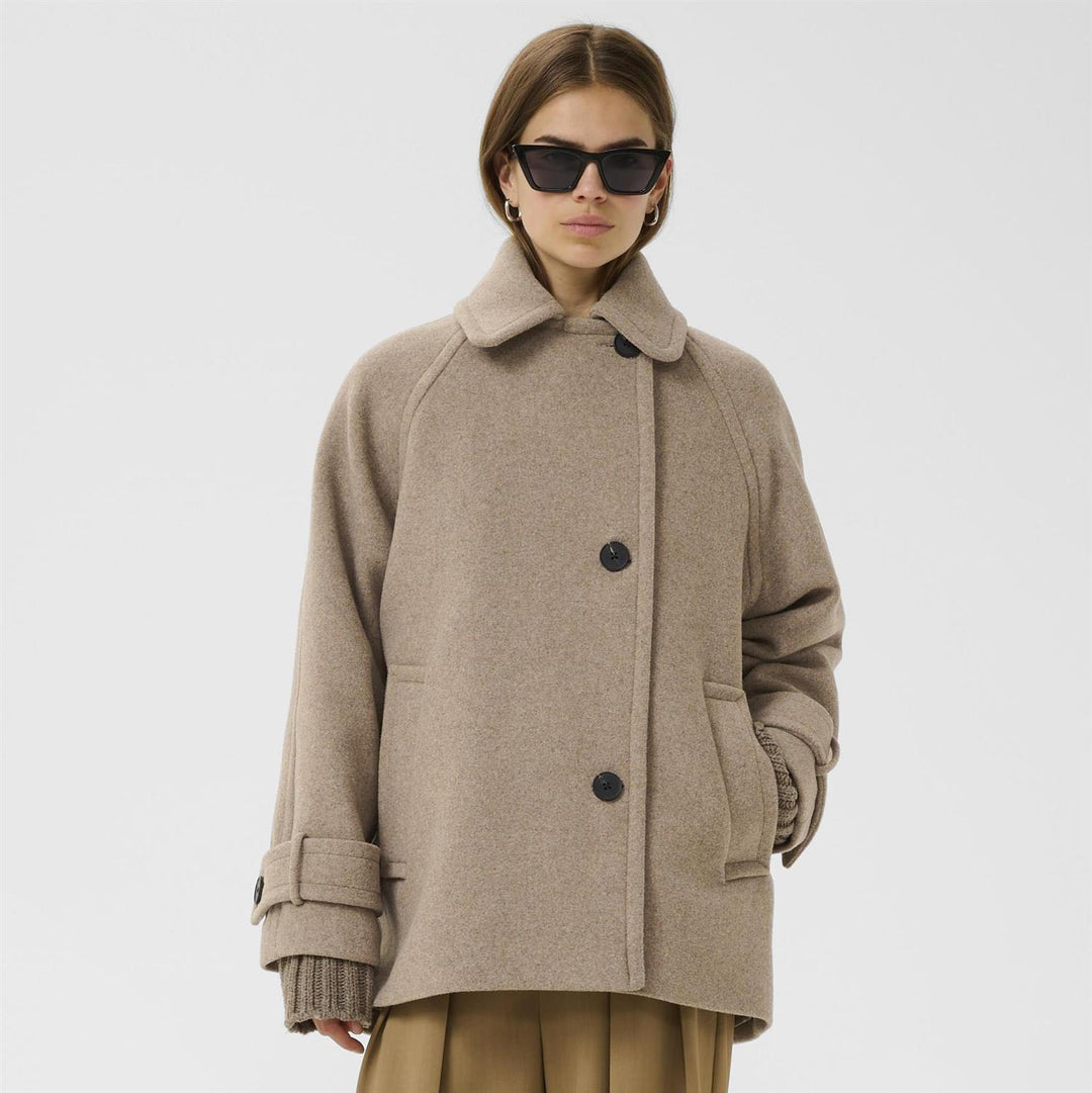 Thora Minona Coat R - Sandy Grey Melange