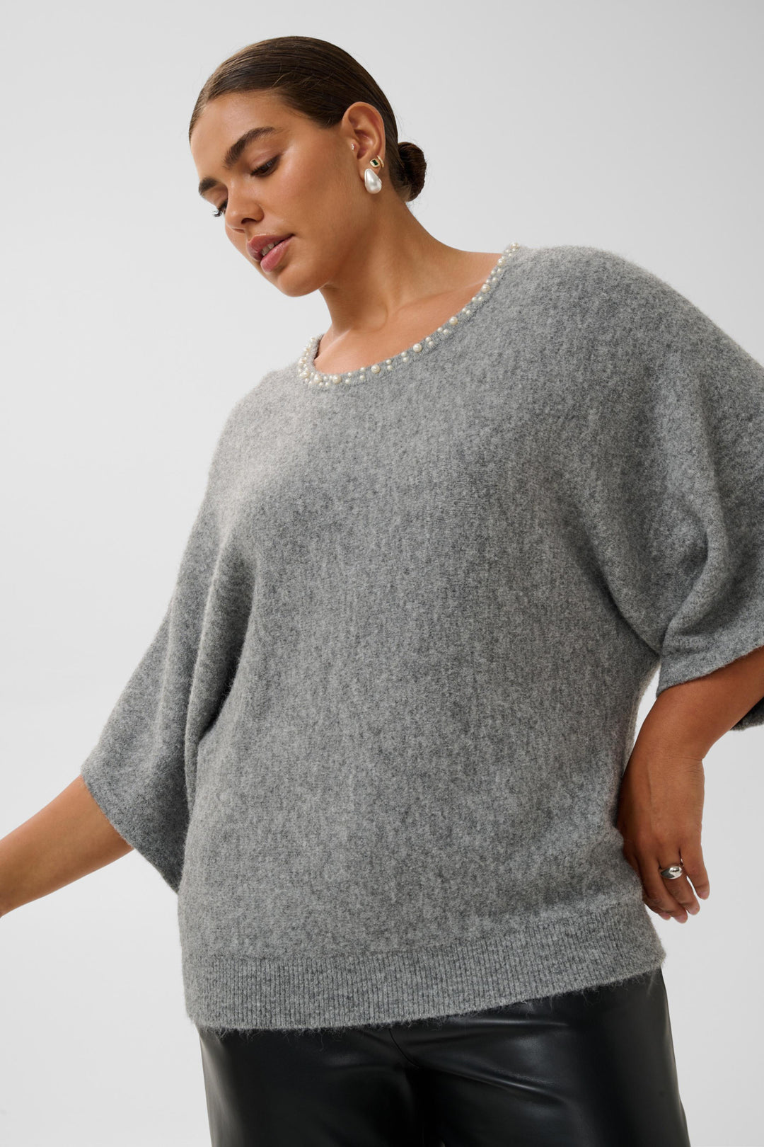 KCbettie Wing Pullover - Grey melange