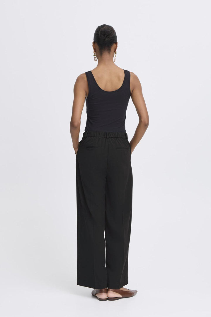 BYDANTA WIDE LEG PANT 2 CROP - BLack