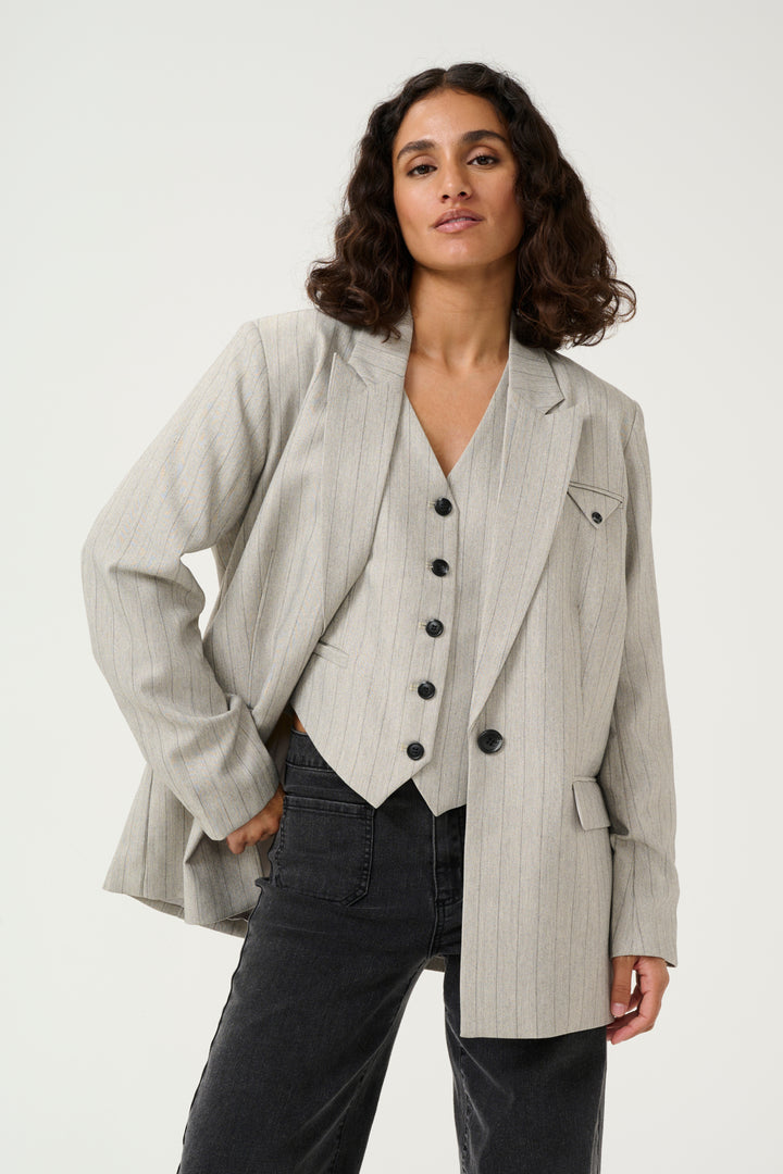 KAkaysa Blazer - Grey pinstripe