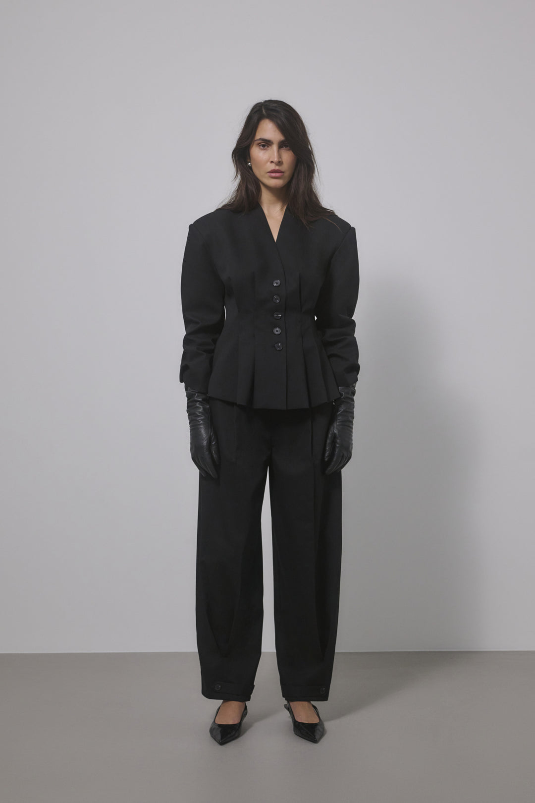 Evelina Shaped Blazer - Balck