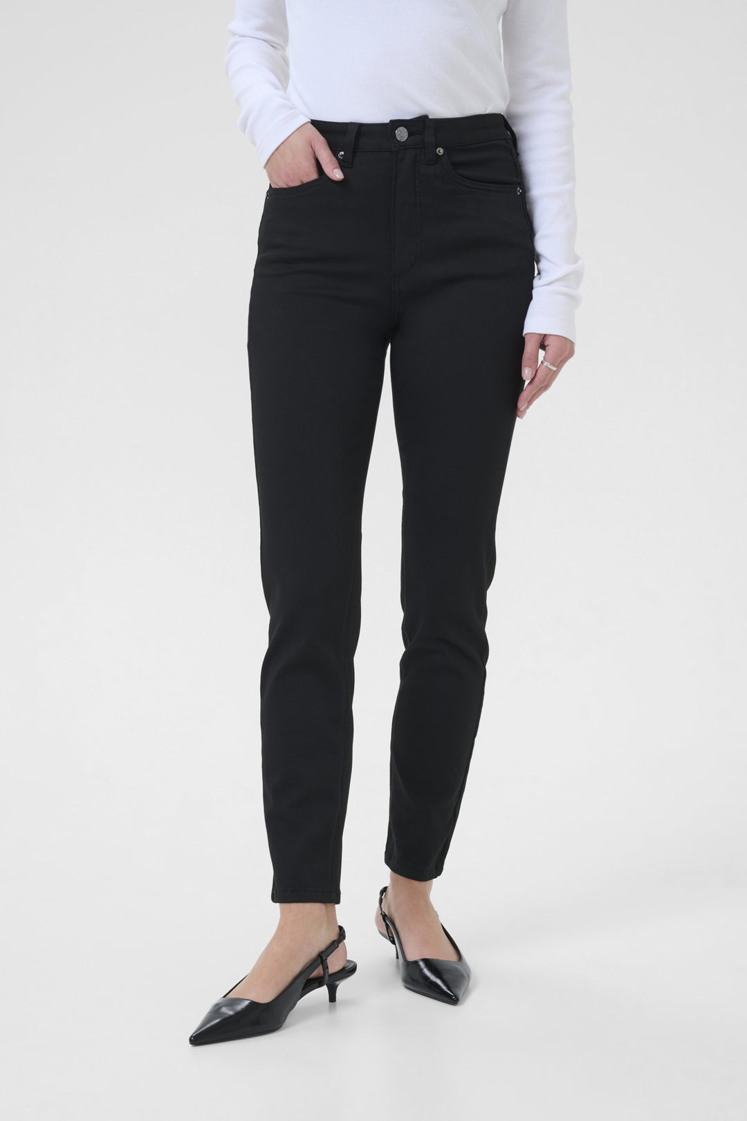 KAwillow HighWaist Slim Fit Jeans - Black deep