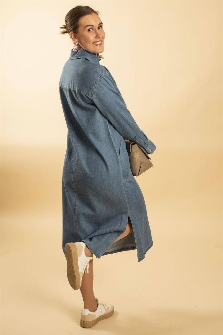 Lolla Dress - Medium blue denim