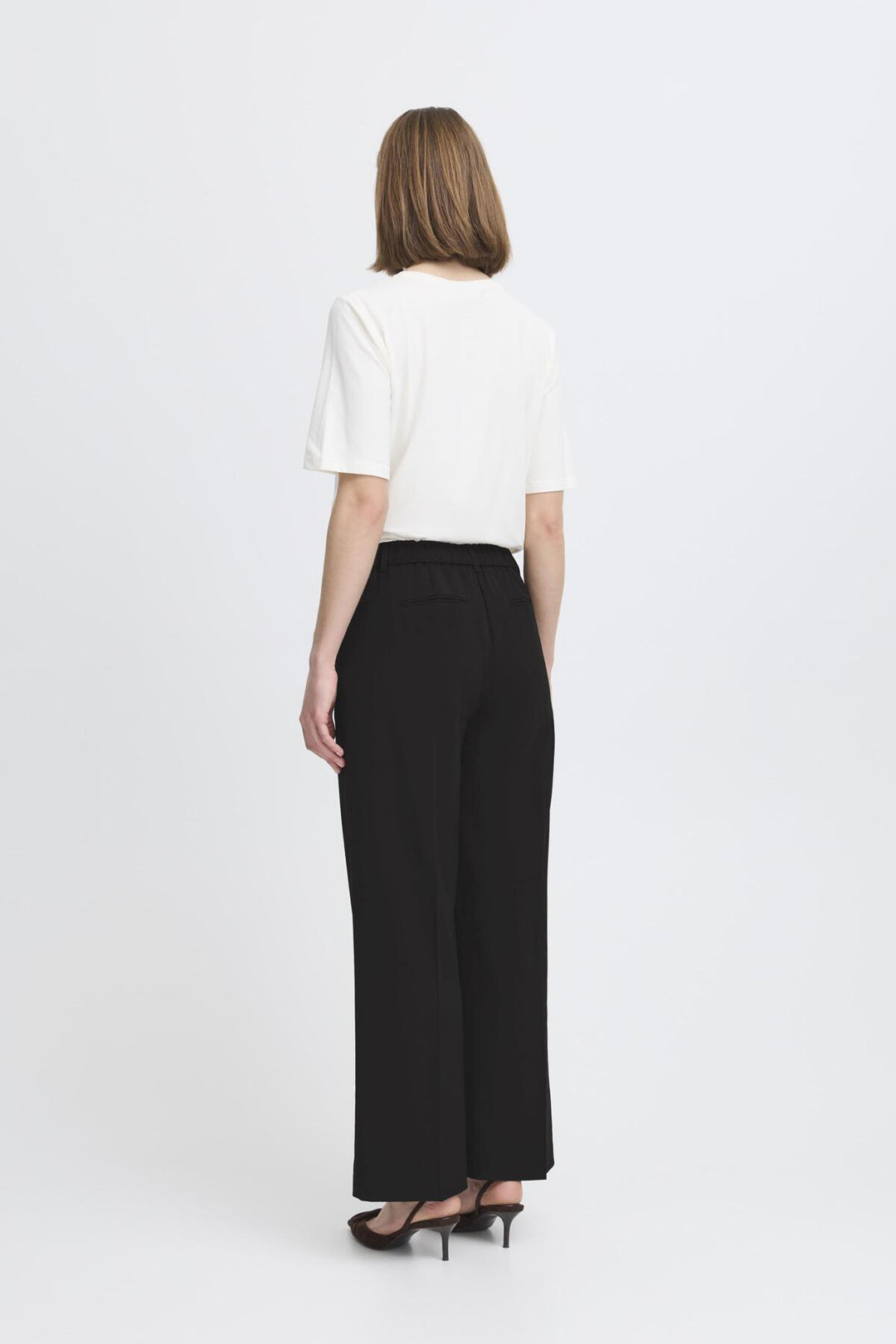 BYDANTA WIDE LEG PANT 2 CROP - BLack