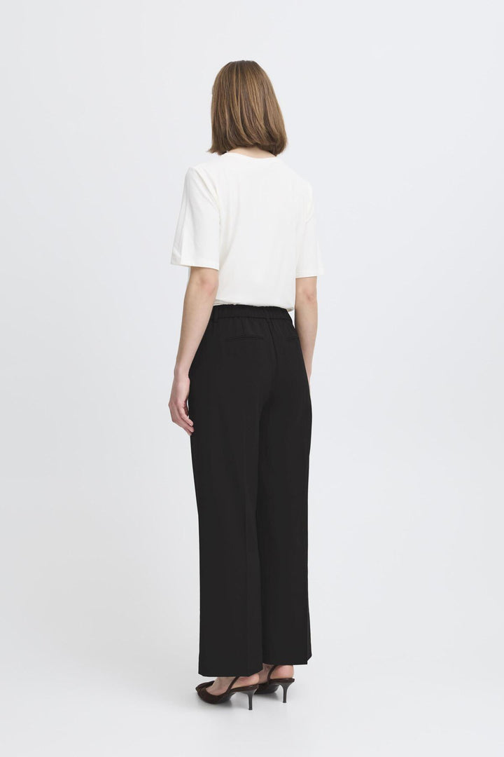 BYDANTA WIDE LEG PANT 2 CROP - BLack