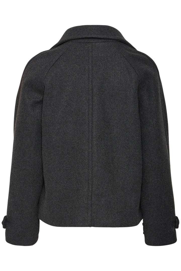 BYCILIA CABAN JACKET - Black melange