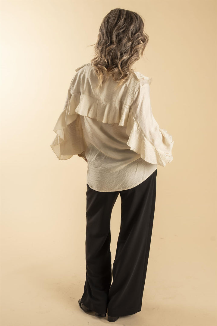 Stefani Blouse - Eggnog