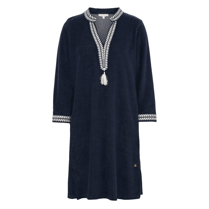 Kaftan Short Dress - Navy
