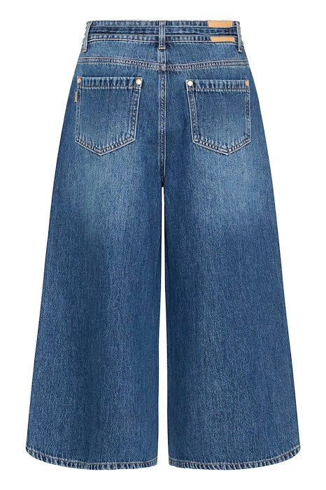 PZALEXI UltraHighWaist JEANS WIDE LEG - Medium blue denim