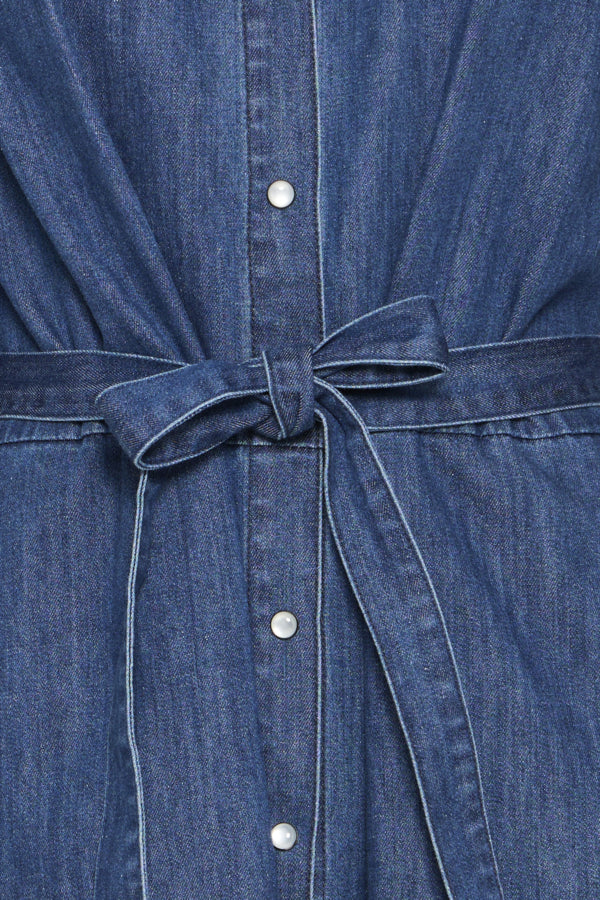 PZMALIA SHIRT DRESS - Dark blue denim