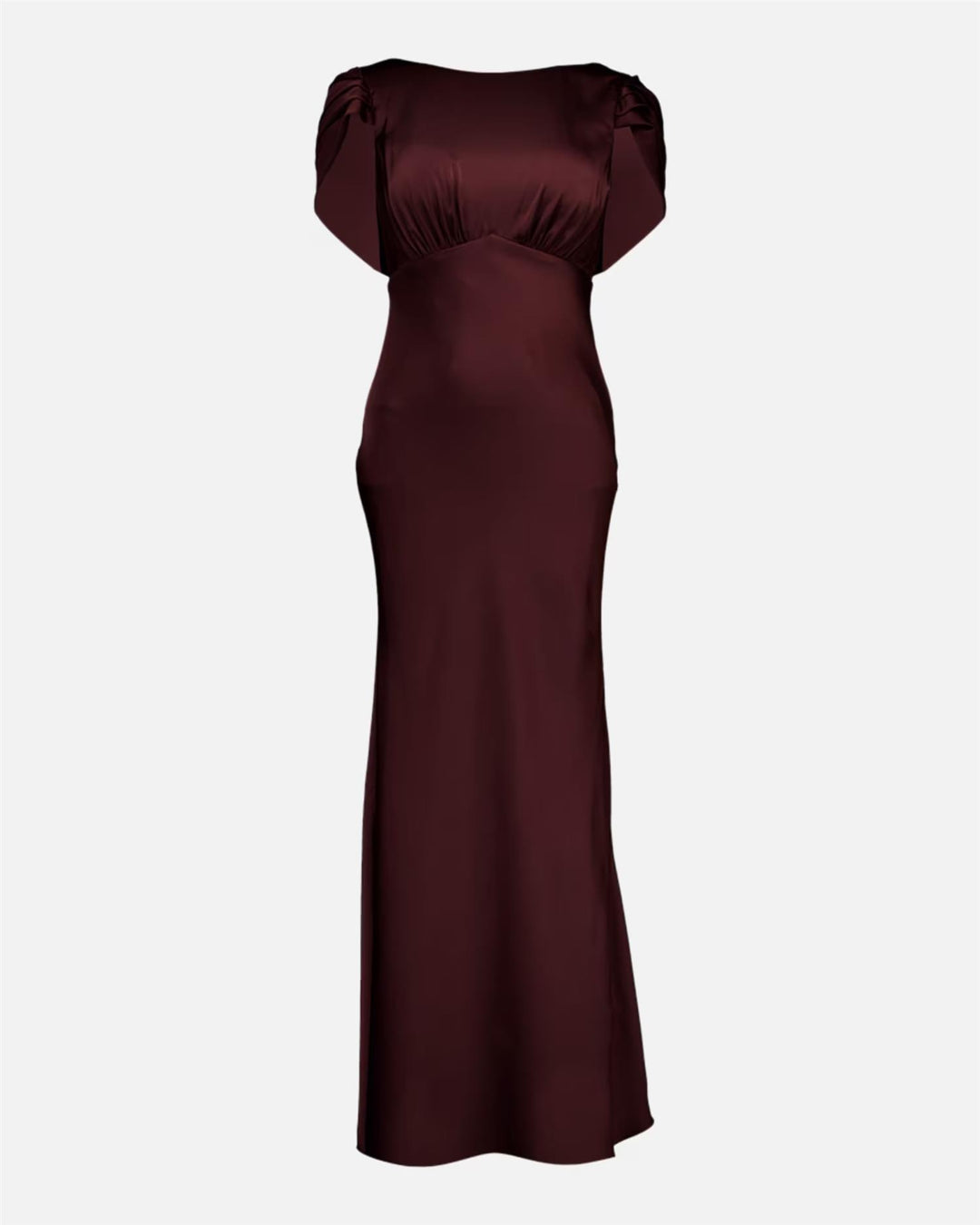 Amaris Heavy Satin Maxidress -  Deep Cherry