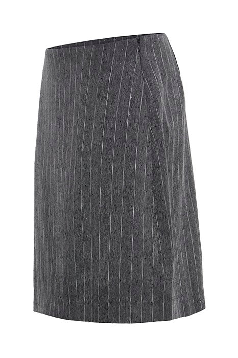 FRBREXLYN Skirt - GRAY HOUNDTOOTH W. RHINESTONE