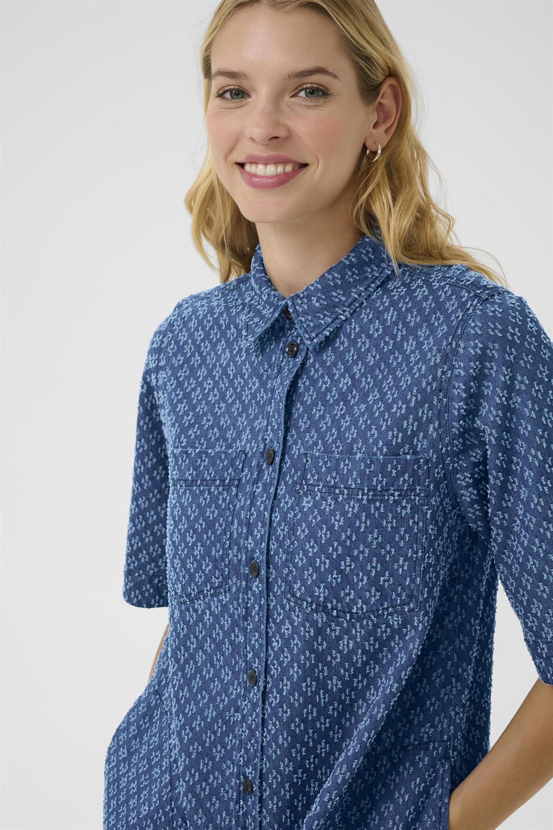 Sardia Denim Dress - Ditressed Blue Denim